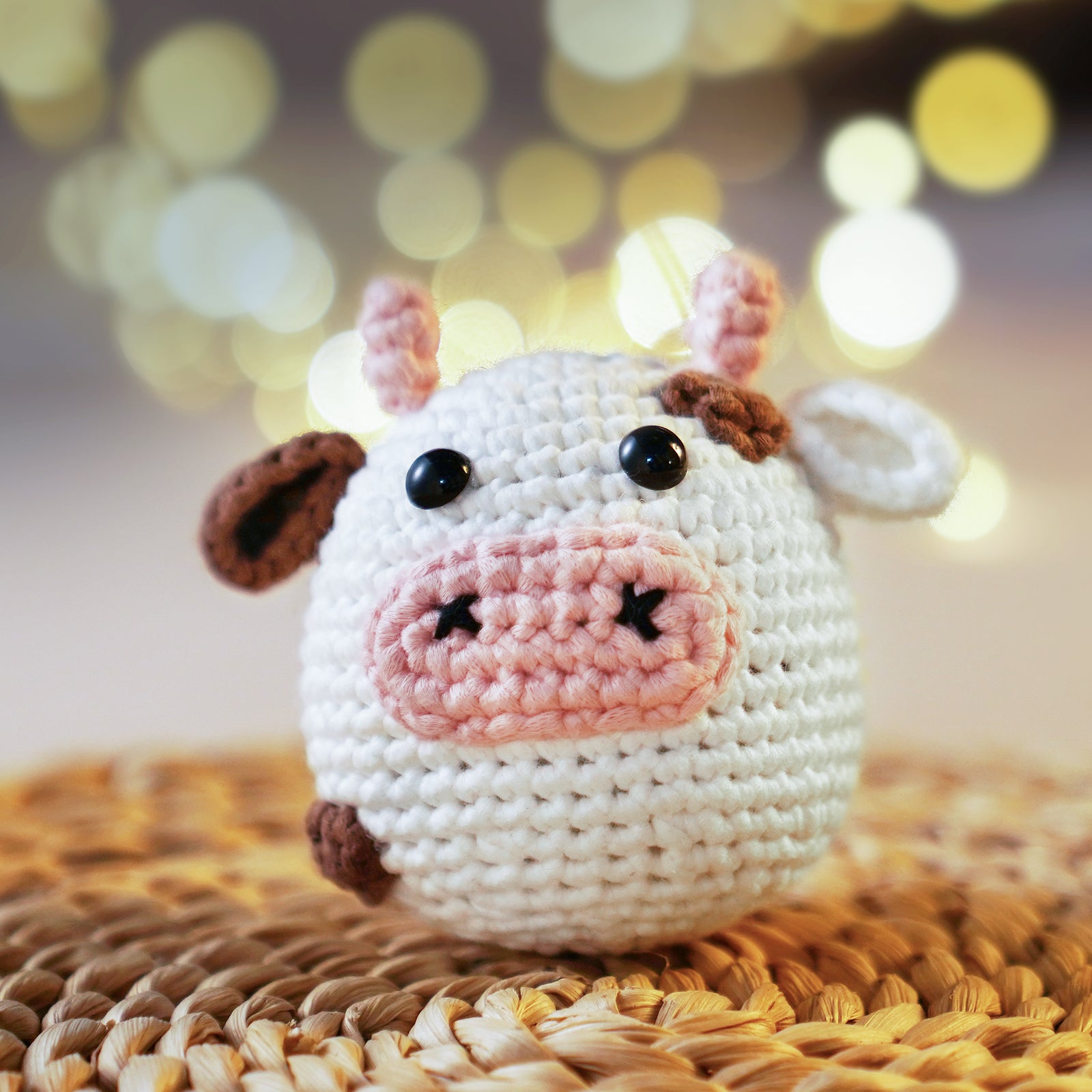 Cow Crochet Kit & Pattern, Beginner Crochet Kit