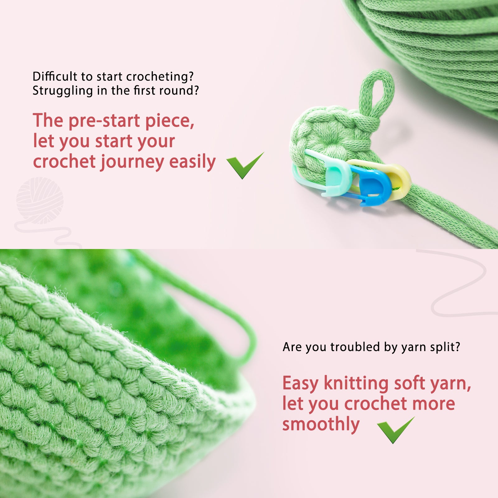 Mooaske Crochet Kit for Beginners with Crochet Yarn - Beginner Crochet Kit  for Adults with Step-by-Step Video Tutorials - Crochet Kits Model Pink  Pig(Color: Pink Pig)