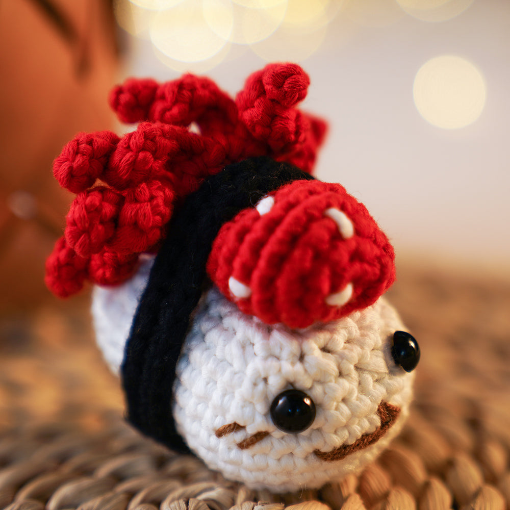Crochet Kit For Beginners - Bee Stuffed Animal Kit With Yarn, Hook, Video Tutorial, Gift For Adults & Teens 12+